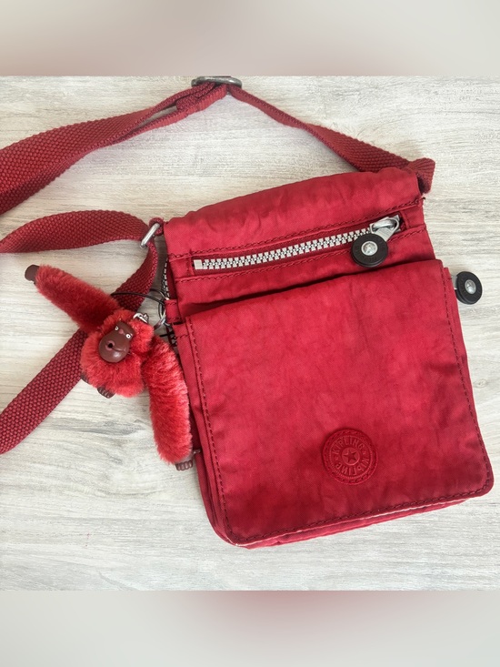 Kipling Handbags - Kipling Mini Crossbody Bag Purse Eldorado Nylon Lightweight Red Zip Purse